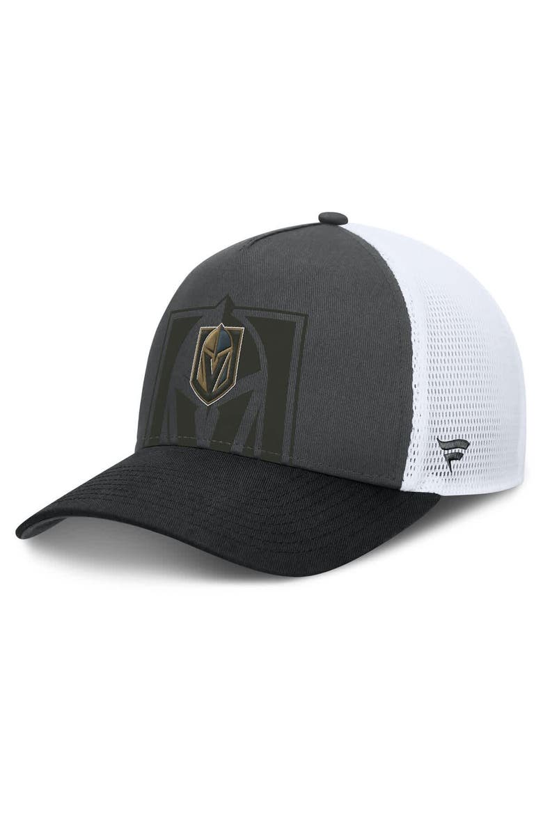 Men's Fanatics Gray/Black Vegas Golden Knights  Authentic Pro A-Frame Rink Adjustable Hat, Main, color, Gray