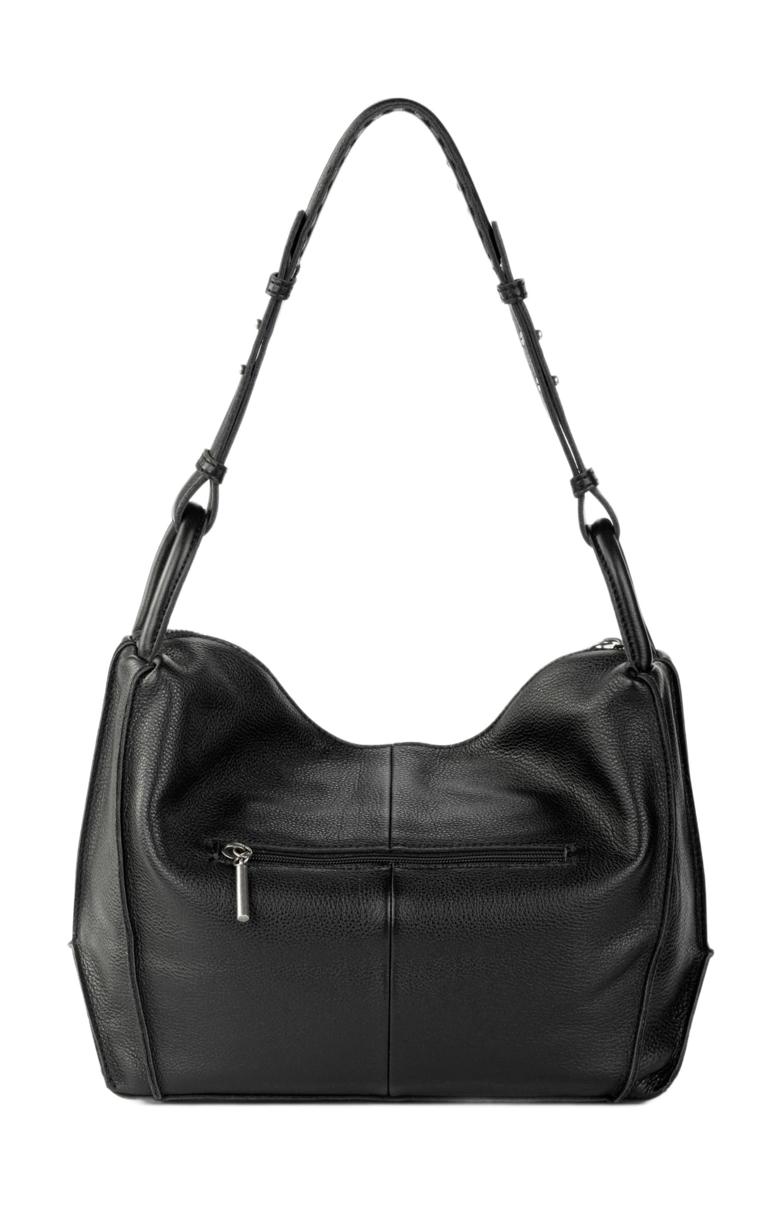 The Sak Los Feliz Hobo Leather Bag, Alternate, color, Black