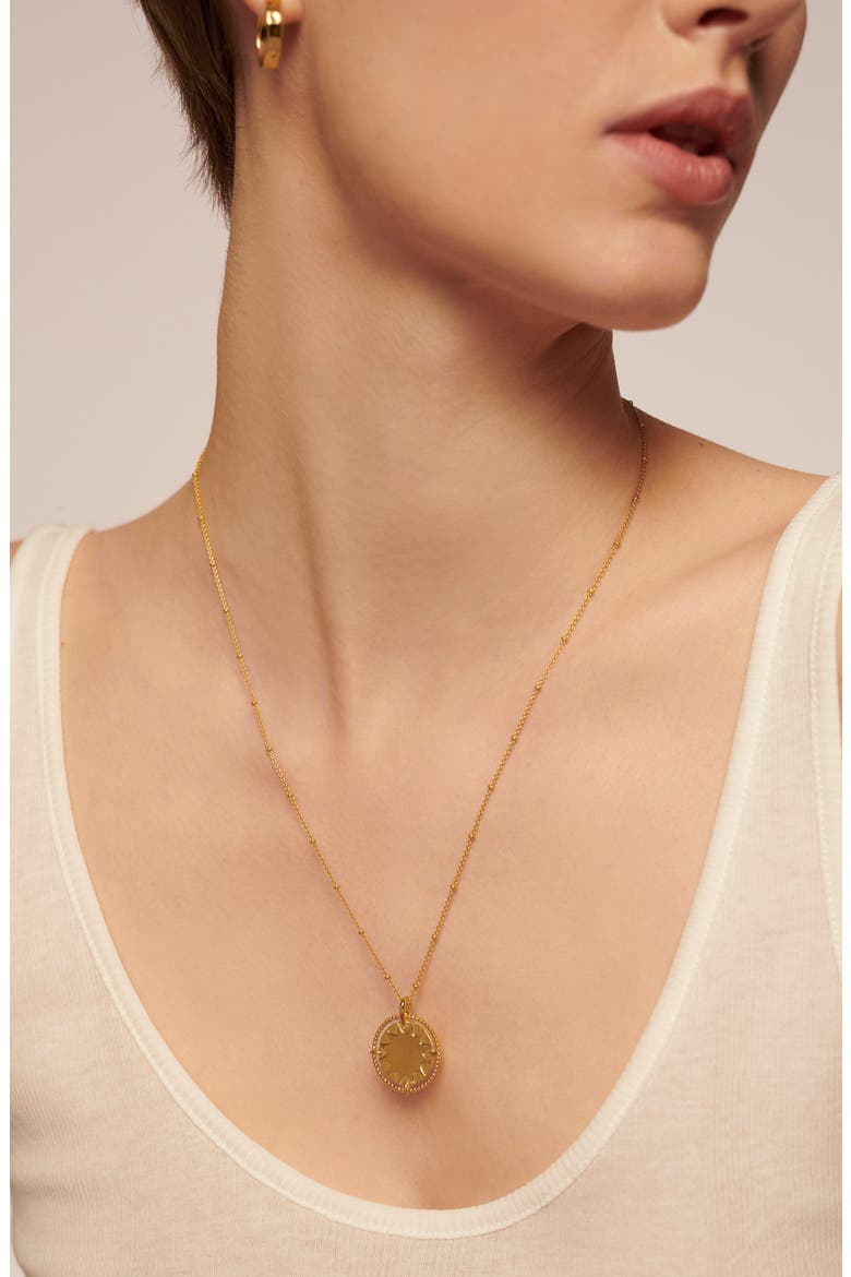 Talisman Sun Pendant Charm, Alternate, color, 18KT GOLD VERMEIL