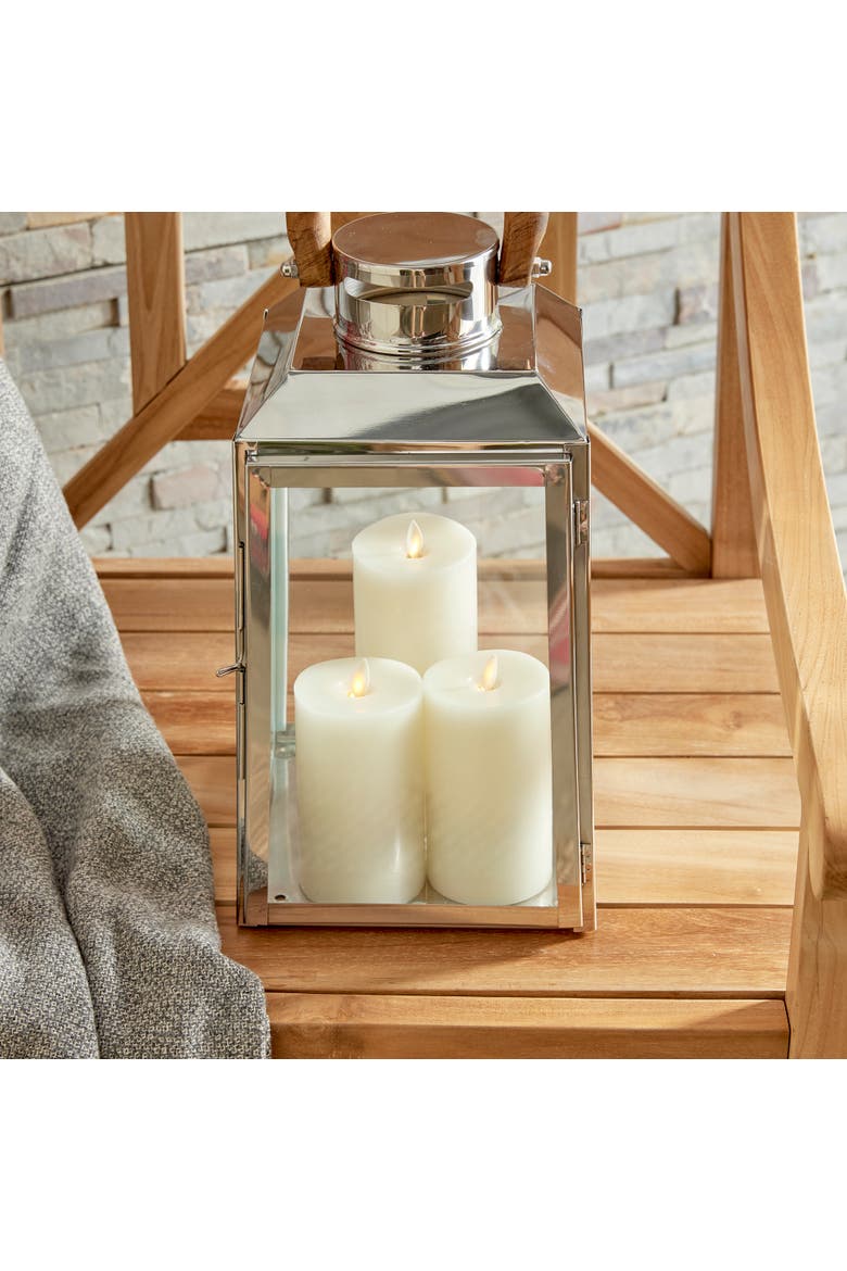 Oceanside Outdoor Lantern, Alternate, color, Silver