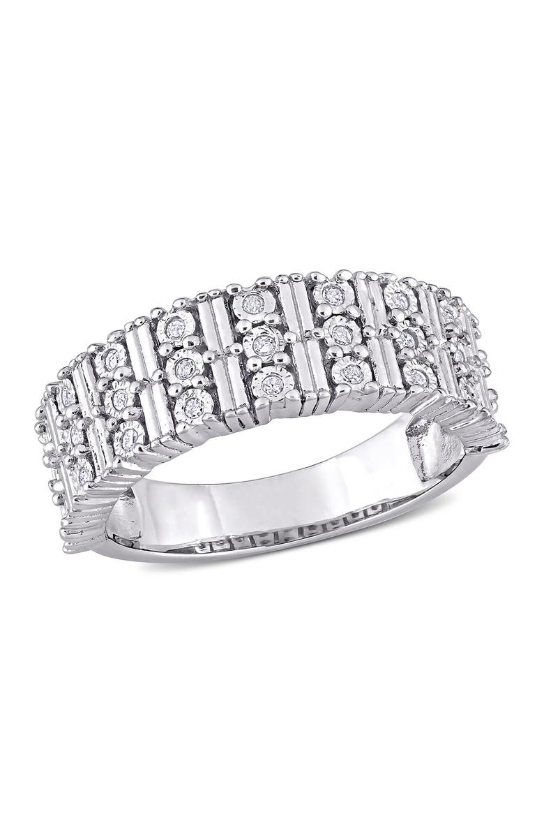 DELMAR Diamond Anniversary Band Ring, Main, color, White