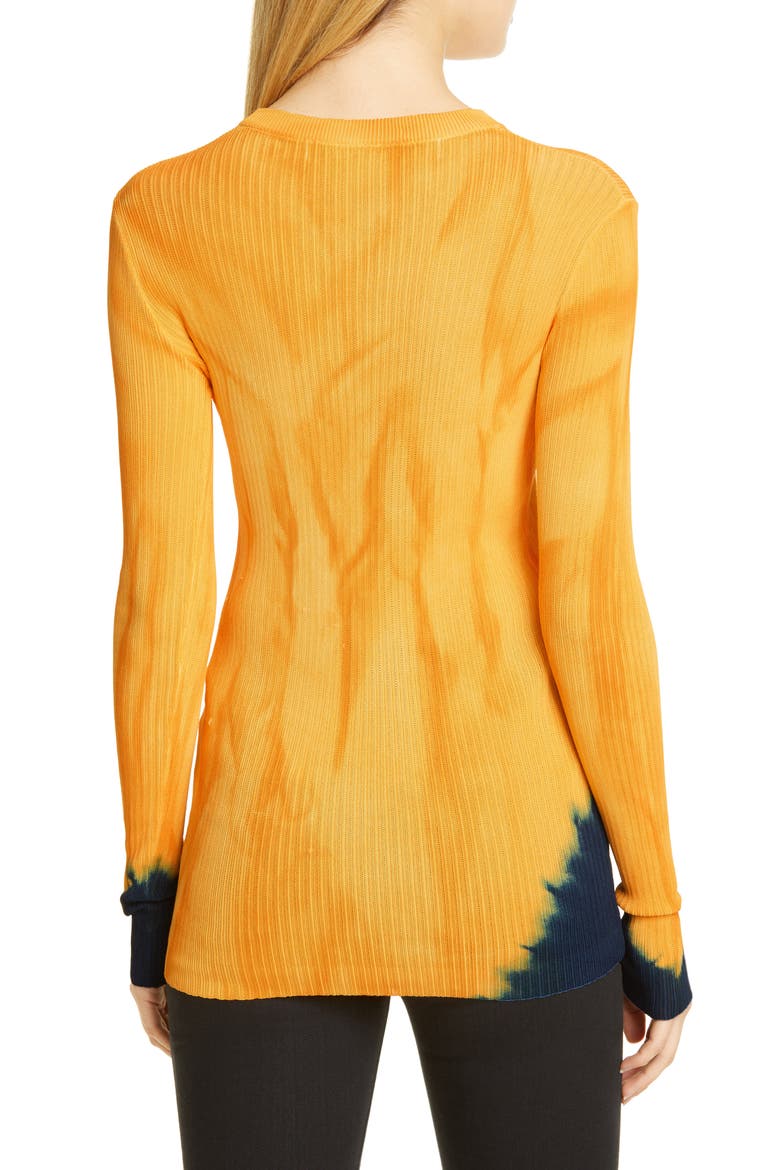 Tie Dye Sweater, Alternate, color, ORANGE/ BLUE