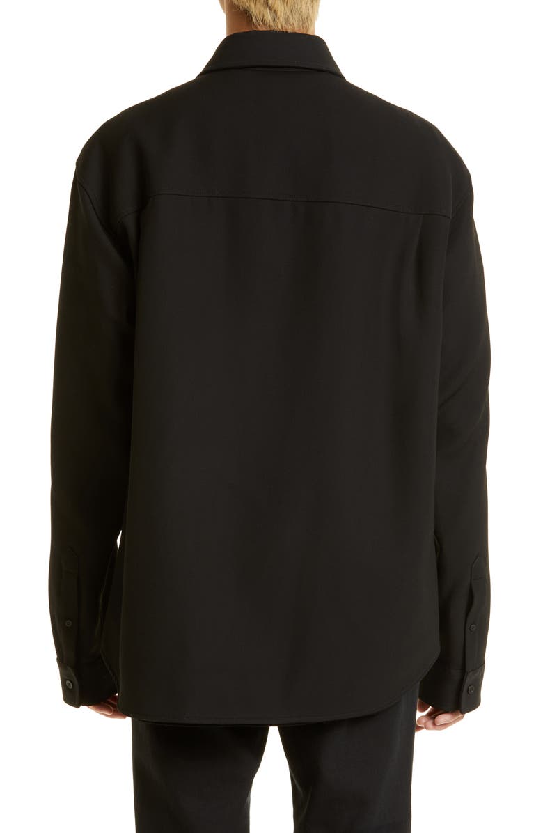 Balenciaga Tailored Wool Blend Shirt Jacket, Alternate, color, 