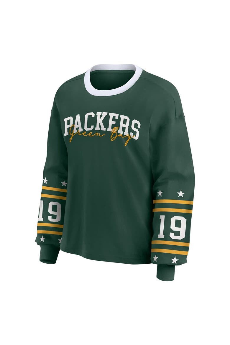 Women's WEAR by Erin Andrews Green Green Bay Packers Plus Size Sport Long-Sleeve T-Shirt, Alternate, color, Green