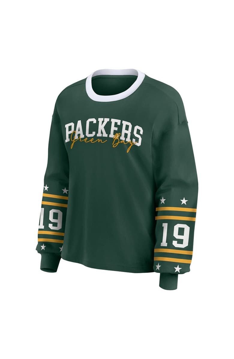WEAR by Erin Andrews Women's WEAR by Erin Andrews Green Green Bay Packers Plus Size Sport Long-Sleeve T-Shirt, Alternate, color, Green