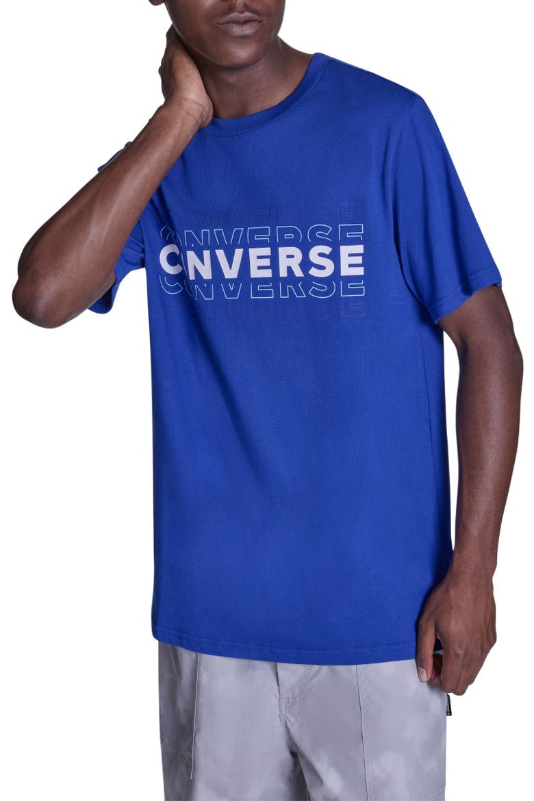 Outlines T-Shirt, Main, color, CONVERSE BLUE