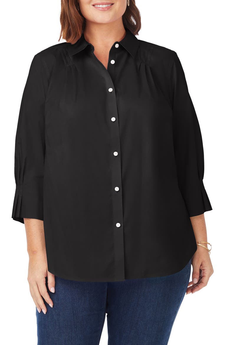 Paulie Button-Up Shirt, Main, color, BLACK