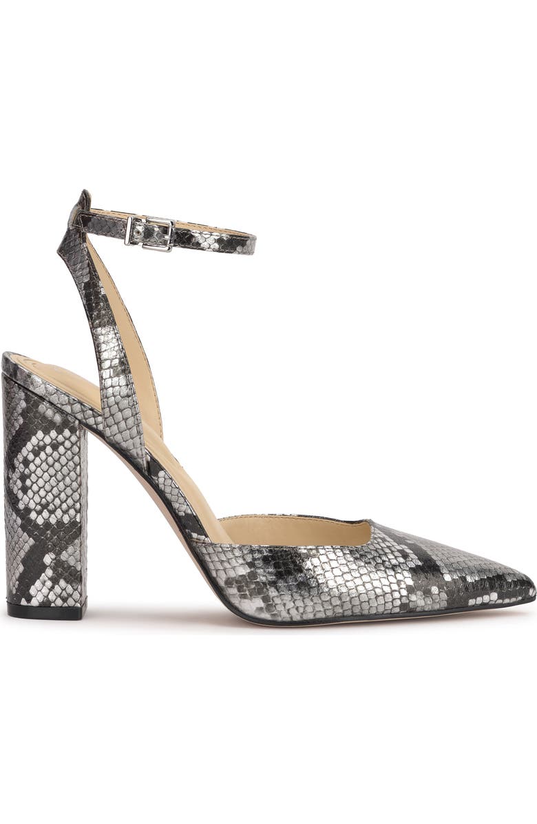 Jessica Simpson Nazela Pointed Toe Ankle Strap Pump, Alternate, color, Chrome