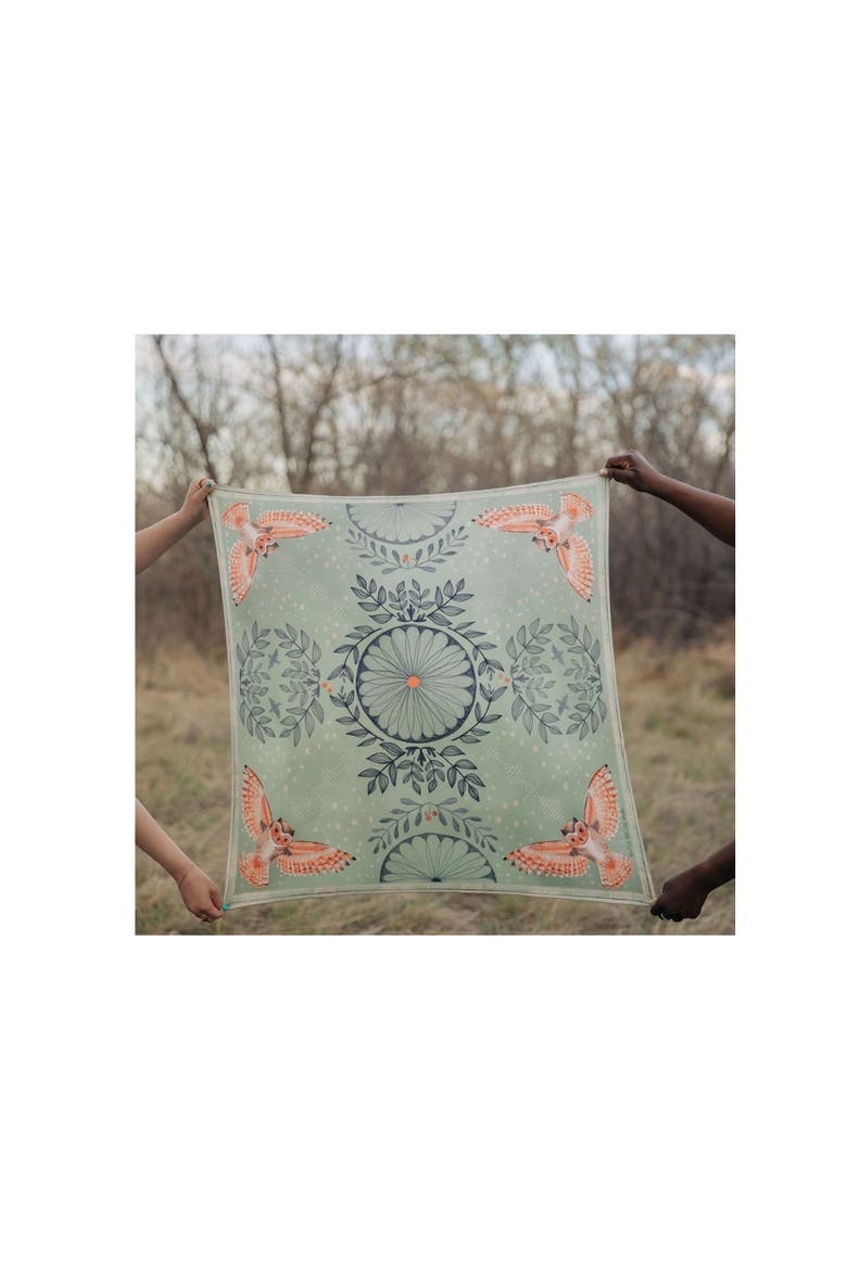 Silk Scarf, Plume, Owls & Classic Motifs, Alternate, color, No Colour