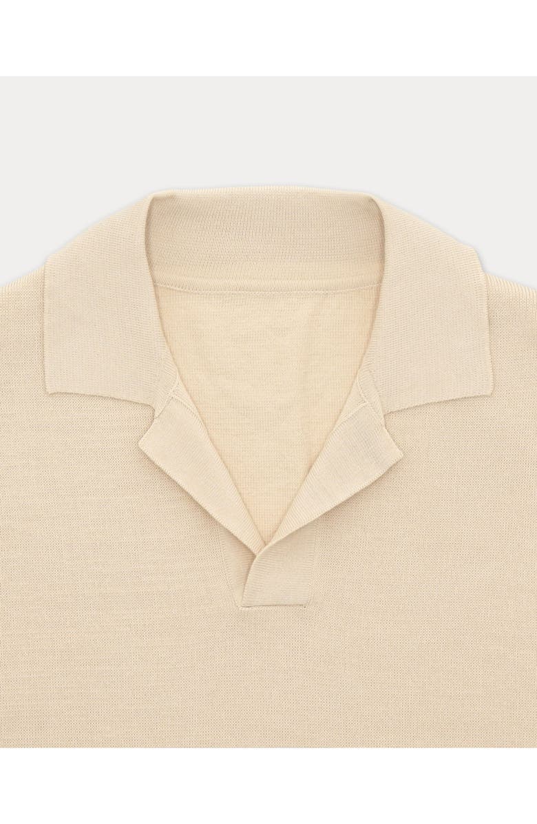 Fortela Adrien V-Neck Cotton Polo, Alternate, color, Ecru