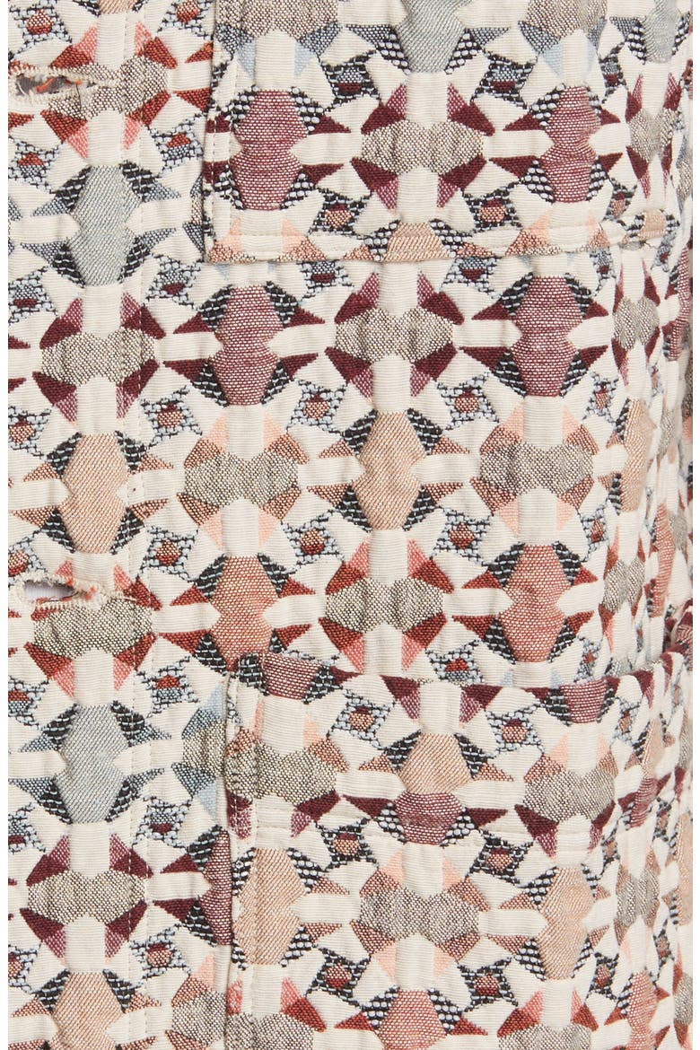 Olva 5234 Abstract Jacquard Jacket, Alternate, color, ECRU MULTI