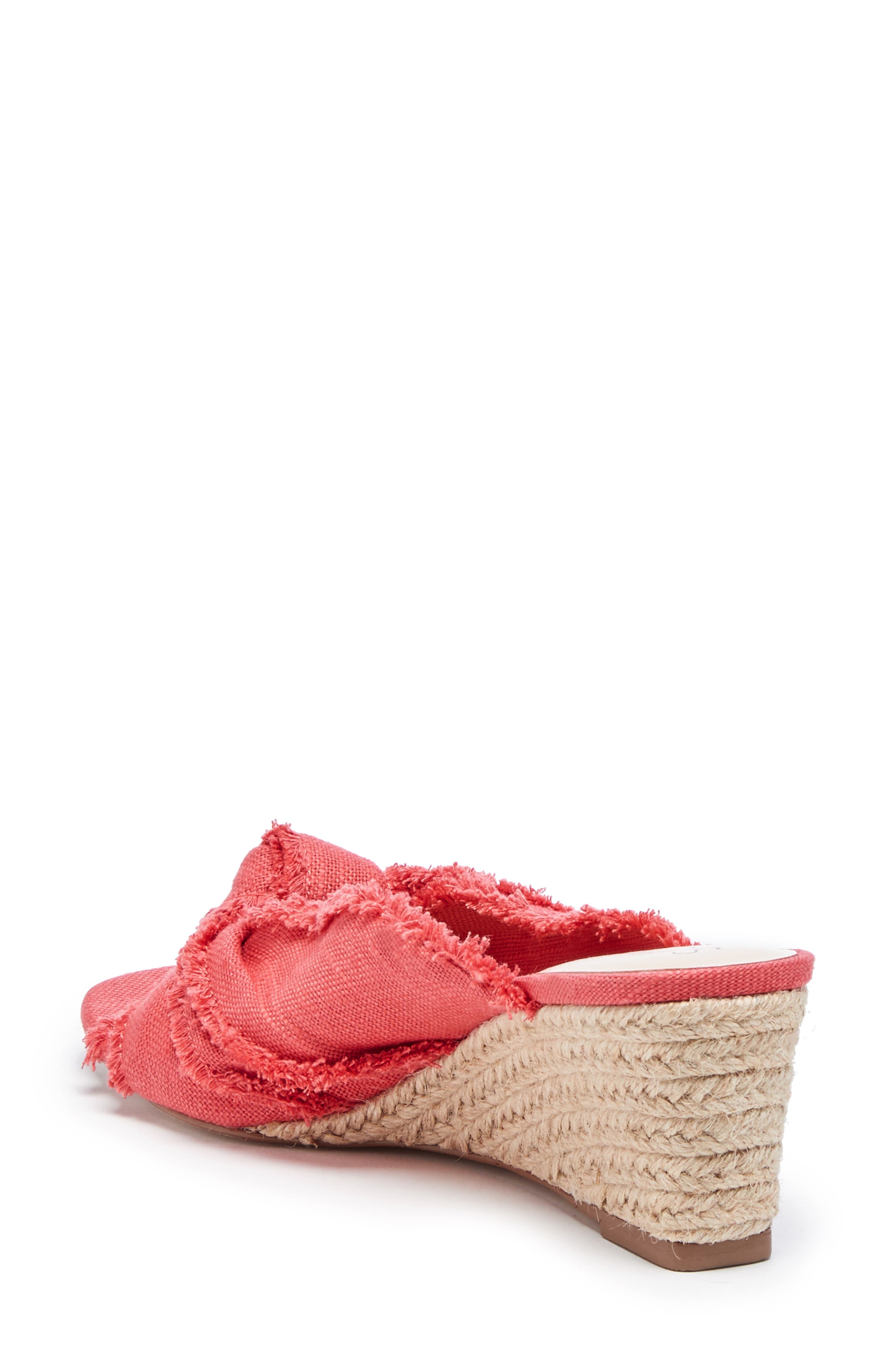 Smerah Espdarille Wedge Slide Sandal, Alternate, color, CORAL REEF SUEDE