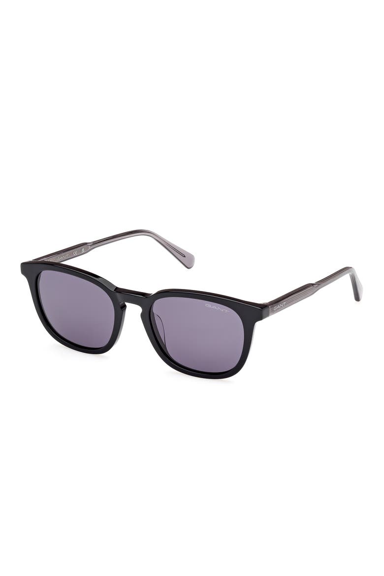 Keyhole Sunglasses, Alternate, color, SHINY BLACK / SMOKE