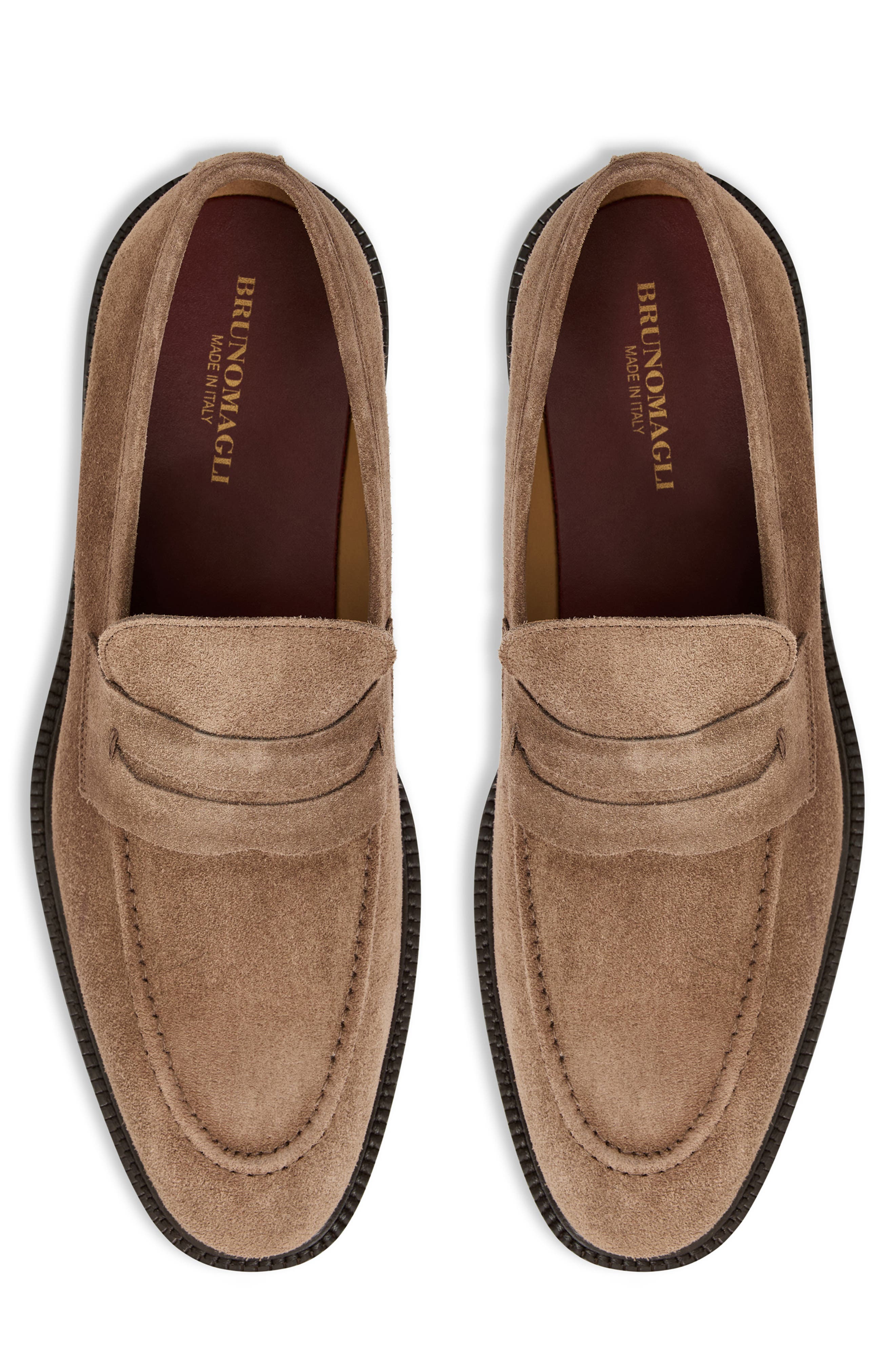 Bruno Magli Venezia Penny Loafer, Alternate, color, Taupe Suede