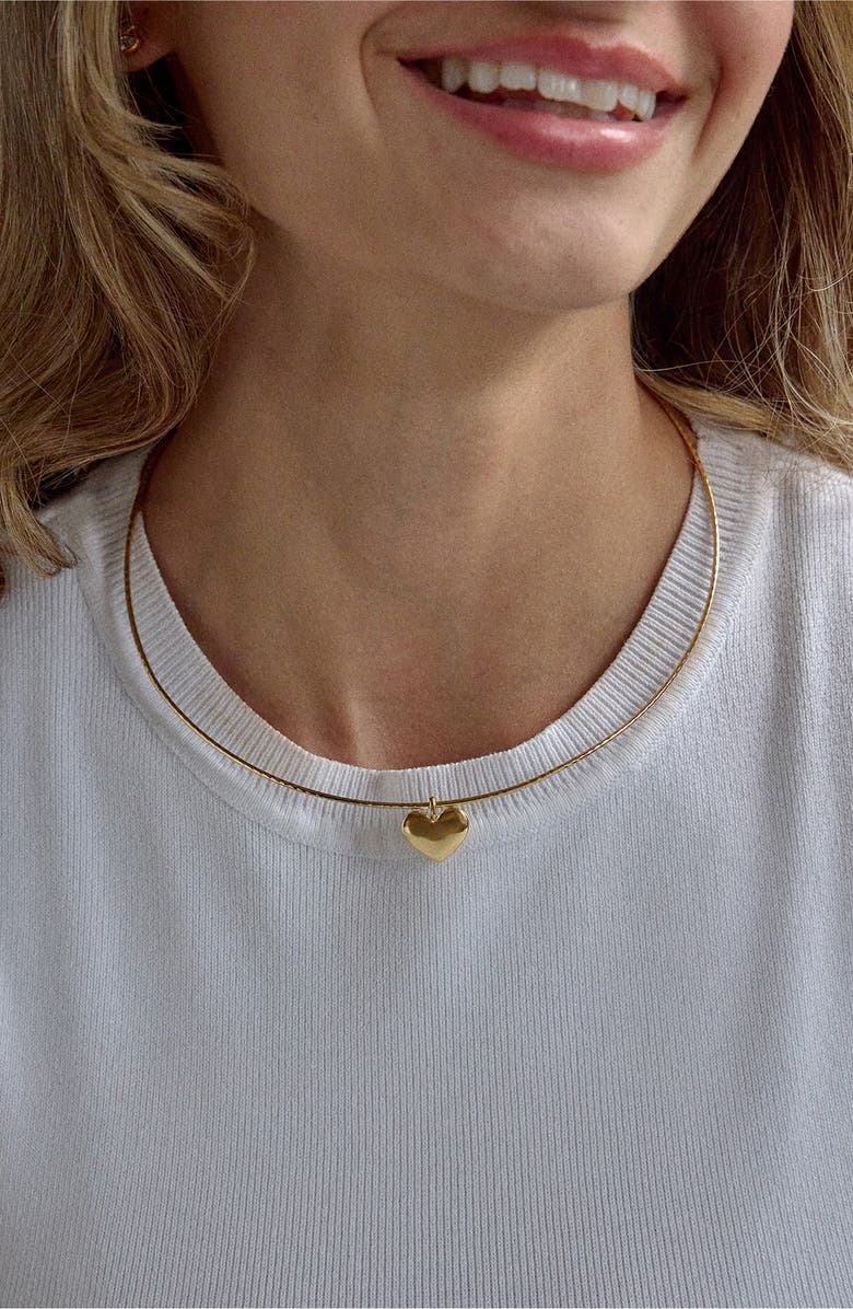 BaubleBar Jelane Heart Pendant Necklace, Alternate, color, Gold