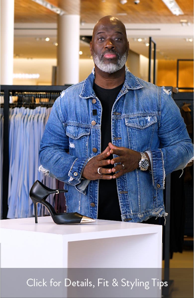 Mysha Ankle Strap Pointed Cap Toe Pump, sales video thumbnail