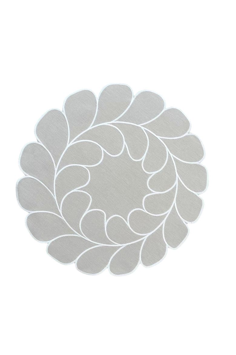 Flowerburst Placemat, Main, color, Off White