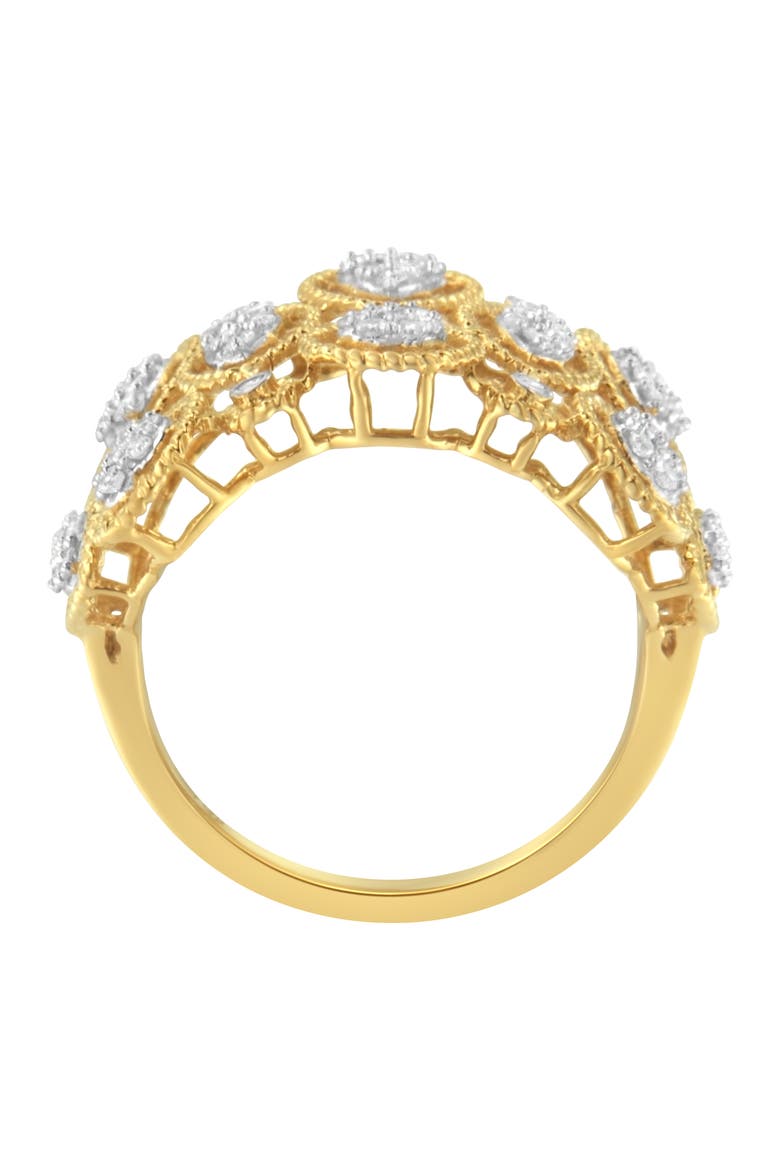 14K Yellow Gold 1/2 Cttw Diamond Art Deco Ring, Alternate, color, Yellow Gold