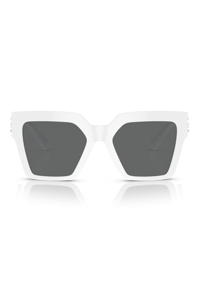 55mm Butterfly Sunglasses, Main, color, WHITE