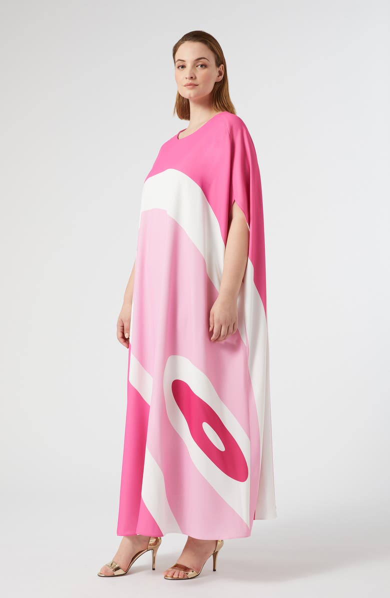 Marina Rinaldi Teramo Print Cady Caftan Dress, Alternate, color,