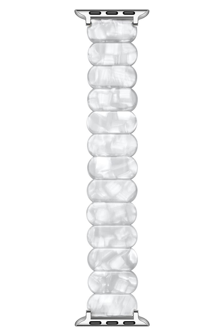 Reese Resin Elastic Apple Watch® Watchband, Main, color, WHITE