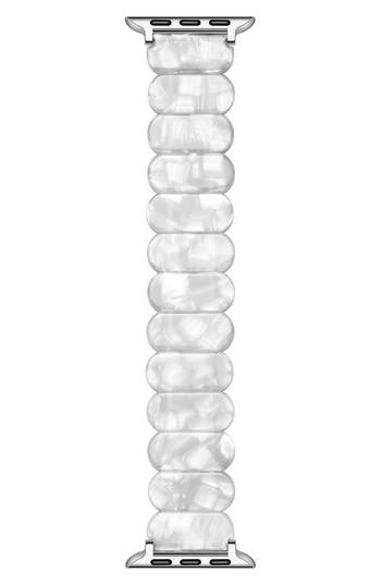 The Posh Tech Reese Resin Elastic Apple Watch® Watchband In White