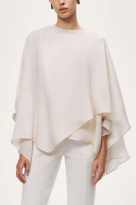 Fluid Cape Blouse