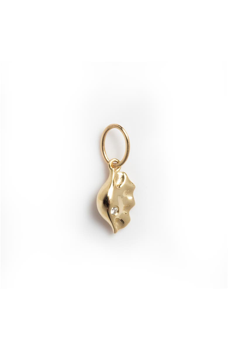 Local Eclectic Solid 9K Gold & Lab Grown Diamond Dumpling Foodie Charm, Main, color, Dumpling