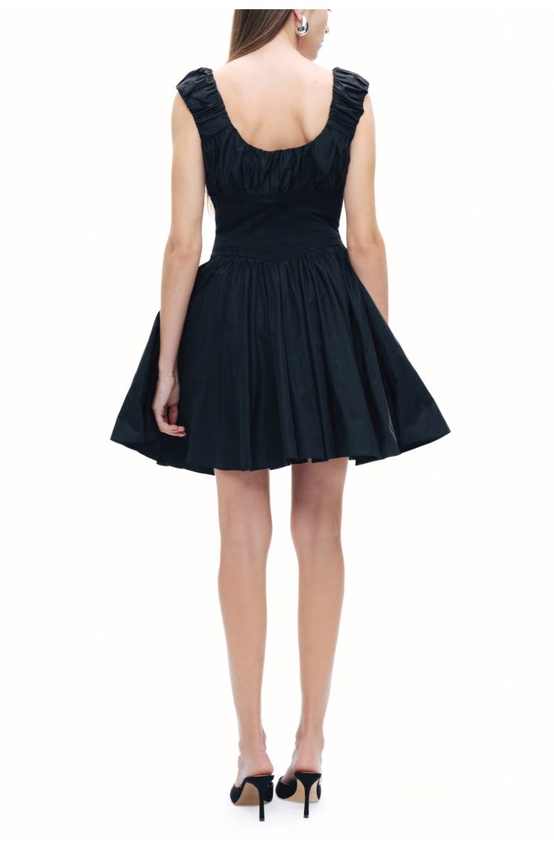 Nocturne Black Corset-Style Buttoned Mini Dress, Alternate, color,