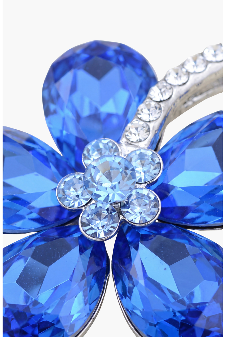 Sapphire Crystal Daisy Flower Pendant Necklace, Alternate, color, Sapphire