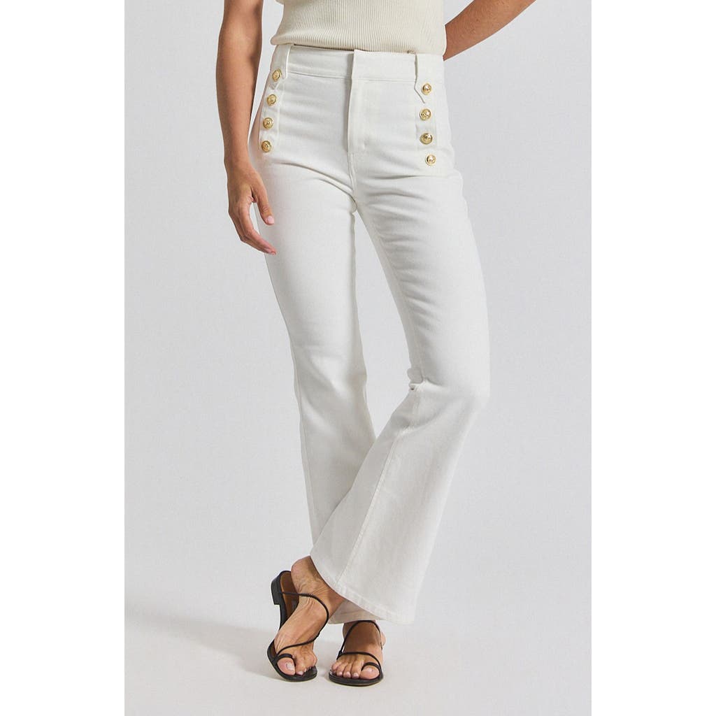 Derek Lam 10 Crosby Robertson Stretch Flare Sailor Jeans In White