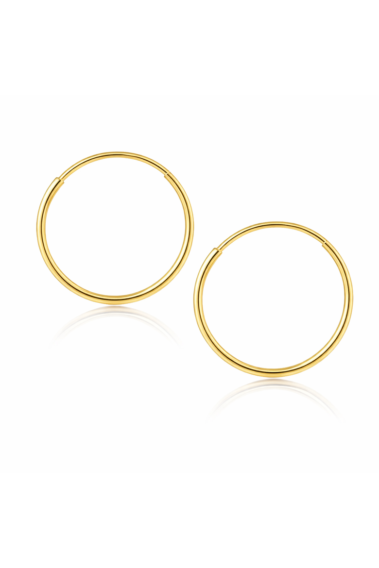 14k Gold Endless Hoop Earrings, Main, color, Gold