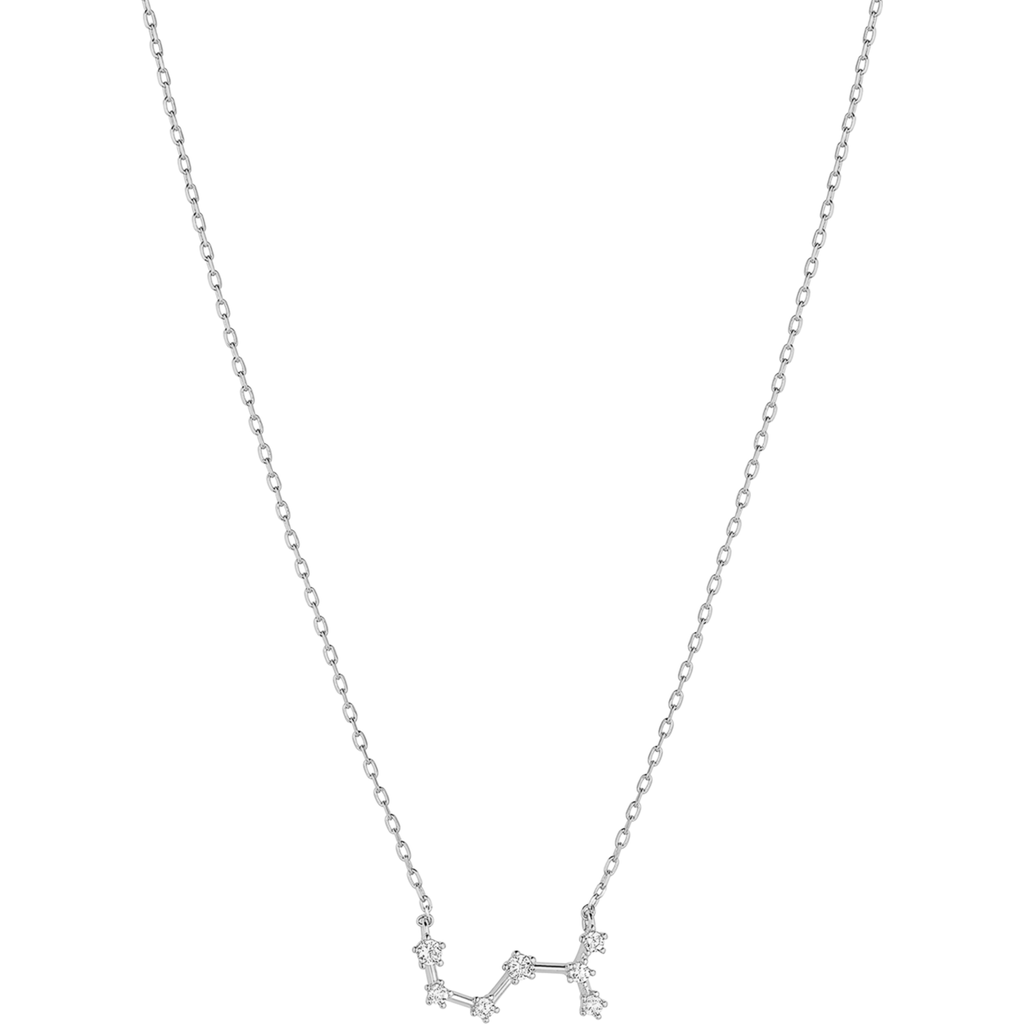 Bearfruit Jewelry 14k Gold Constellation Zodiac Necklace, 12 Zodiac Constellation Holiday Gift Idea In Silver