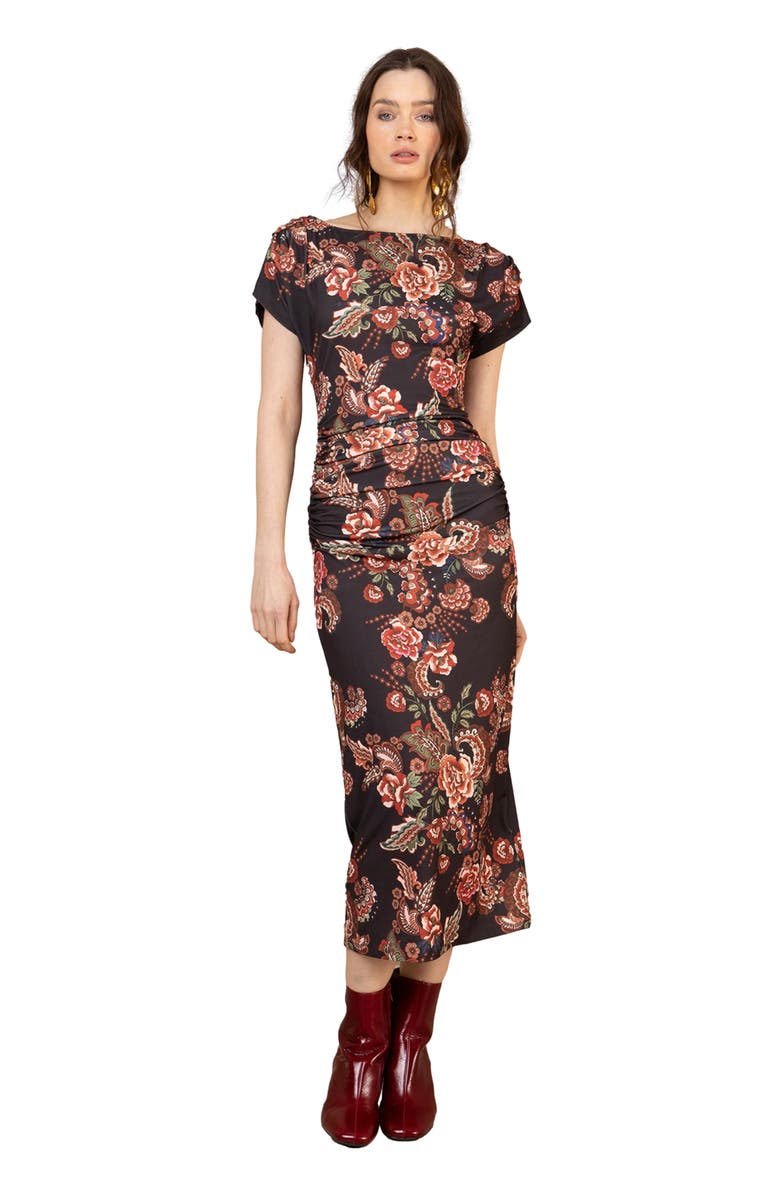 Hale Bob Iliana Jersey Dress, Main, color, Black