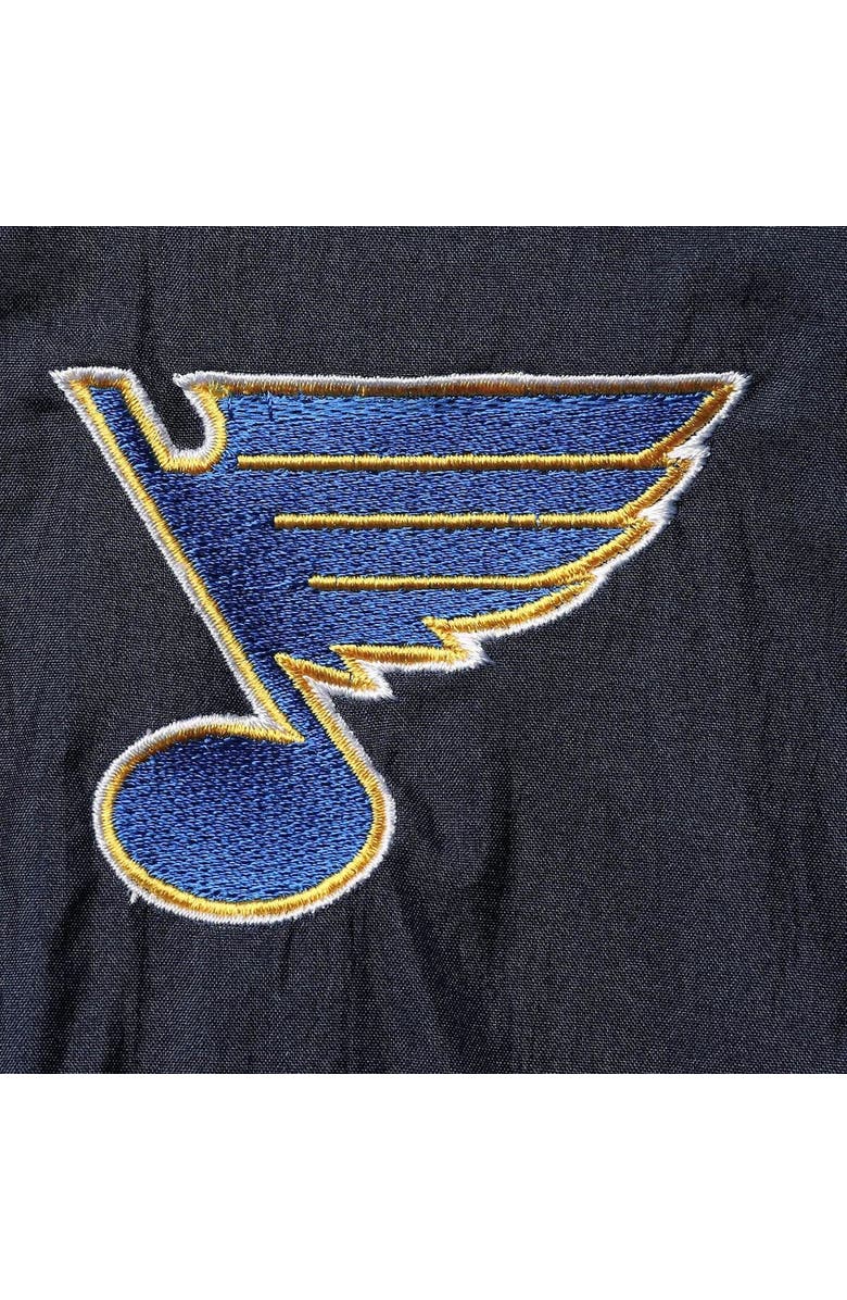 Outerstuff Girls Youth Navy St. Louis Blues Fan Gear Sherpa Full-Zip Jacket, Alternate, color, 