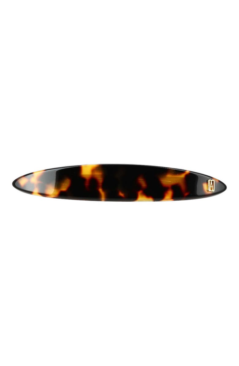 Alexandre de Paris Solferino acetate hair clip barette, Main, color, Brown
