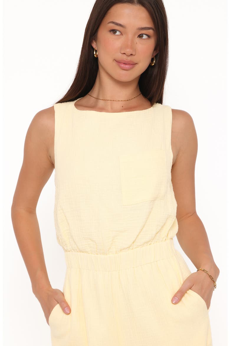 Brenna Cotton Gauze Jumpsuit, Alternate, color, BABY YELLOW