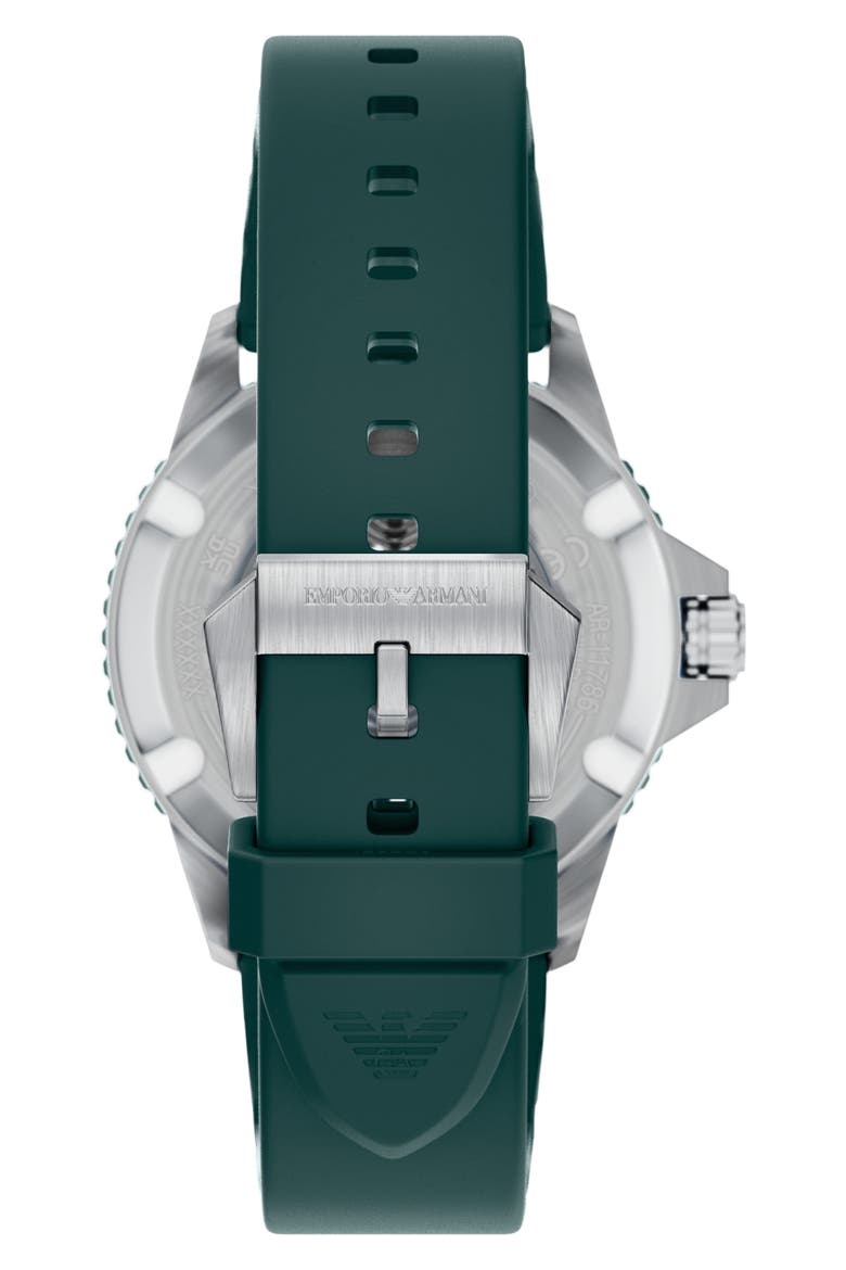 World Explorer Solar Silicone Strap Watch, 42mm, Alternate, color, GREEN