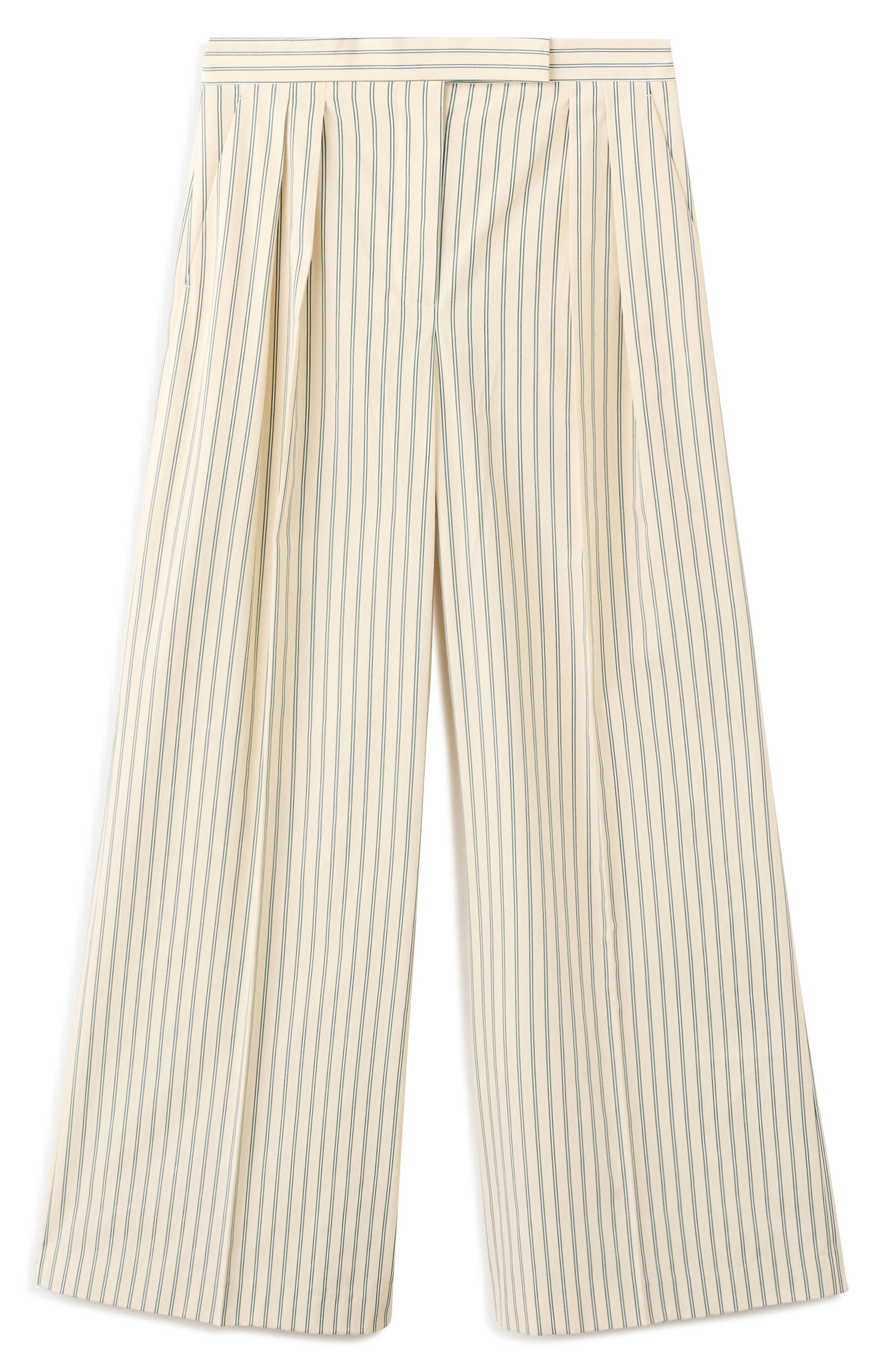 MANGO Stripe Pleat Straight Leg Pants — фото 4