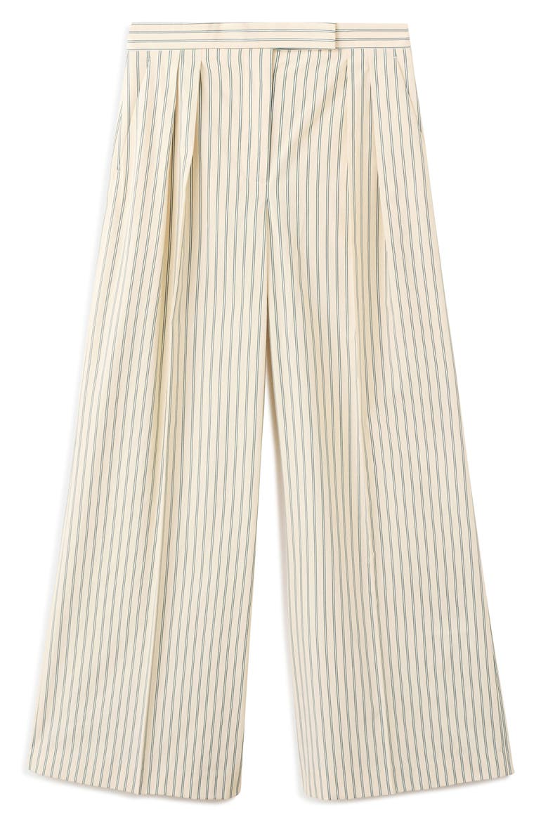 Stripe Pleat Straight Leg Pants, Alternate, color, YELLOW