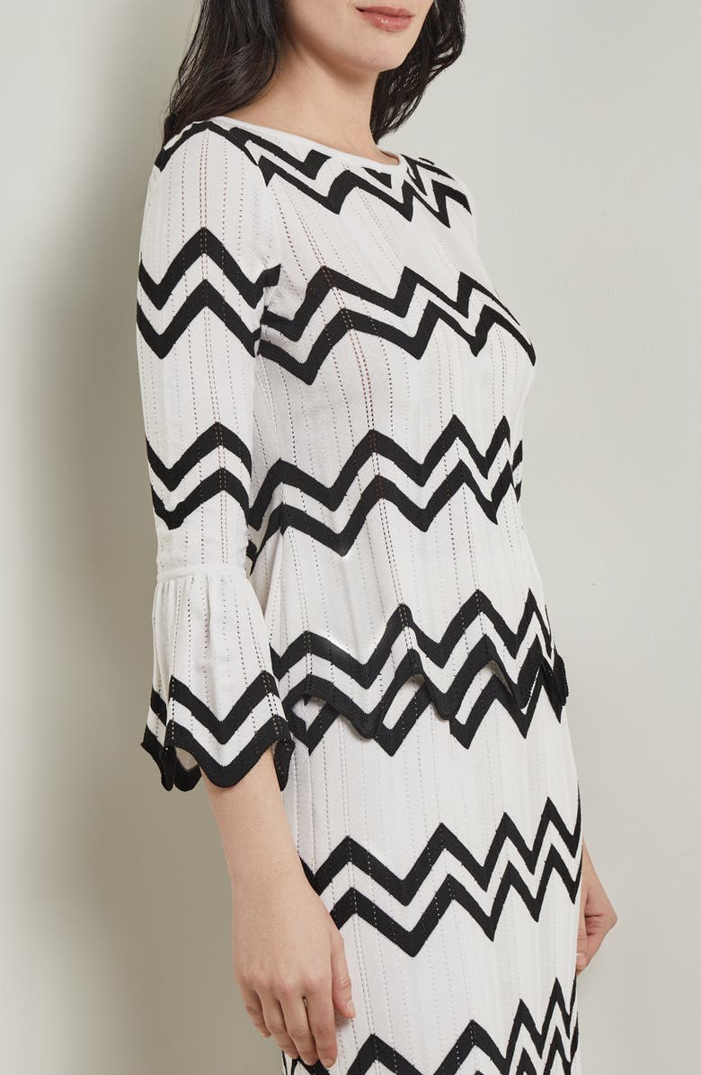 Misook Chevron Sweater, Alternate, color, 