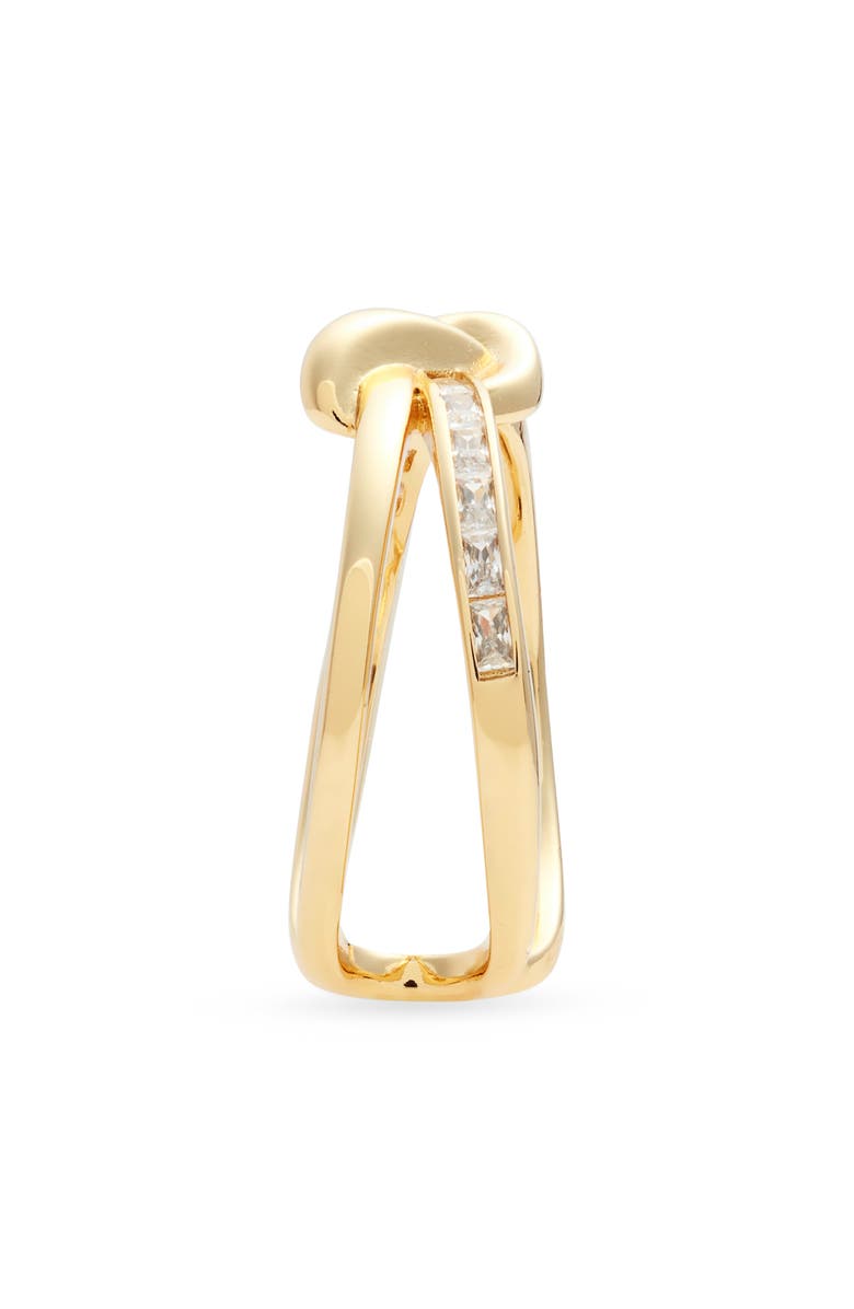 Nordstrom Cubic Zirconia Knot Open Ring, Alternate, color, 