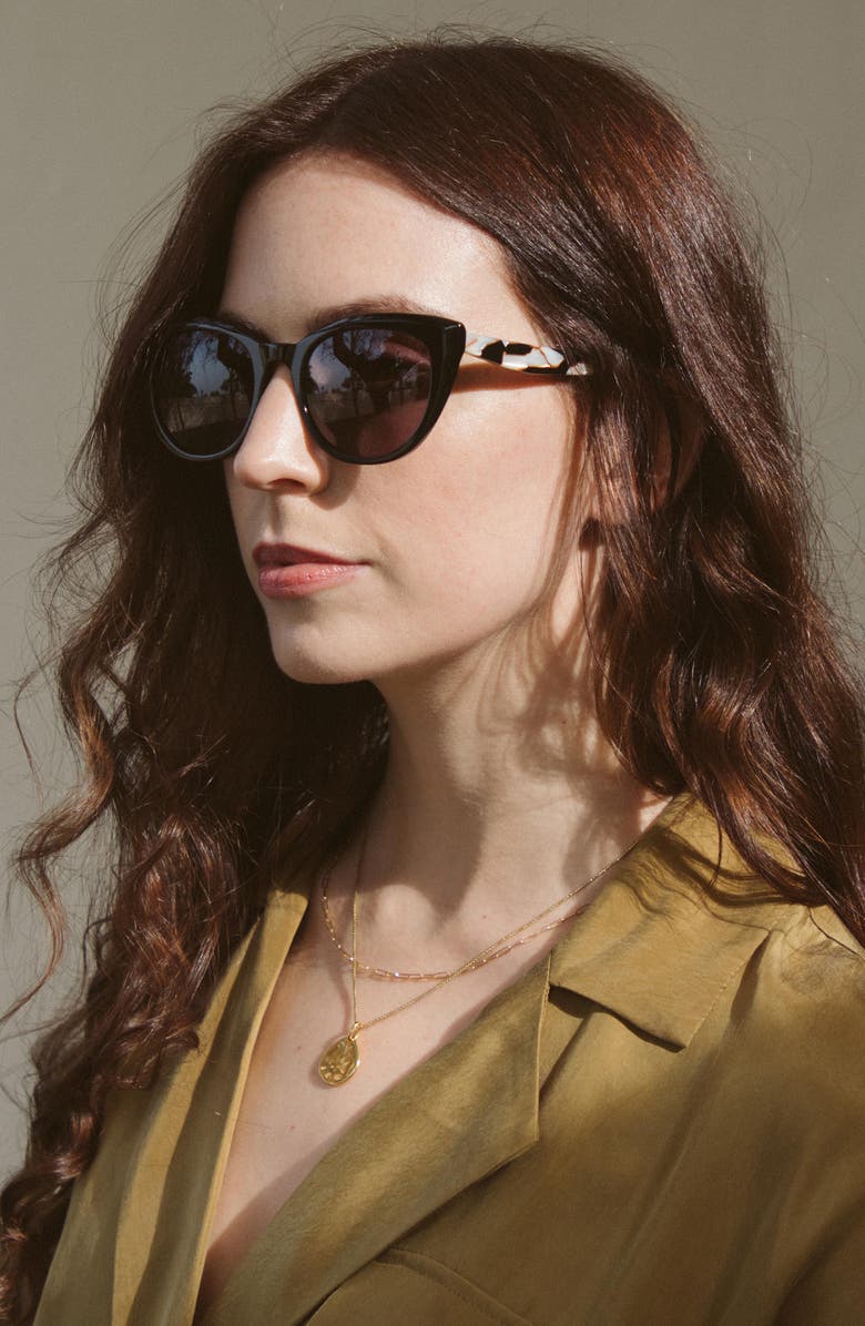 Gemma Styles Heart Of Glass 52mm Cat Eye Sunglasses, Alternate, color, 