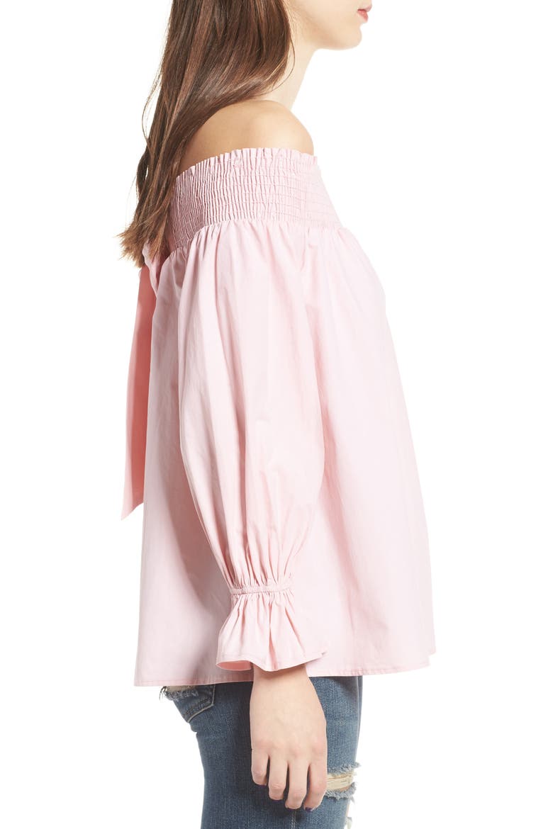 Bow Off-the-Shoulder Top, Alternate, color, BLUSH