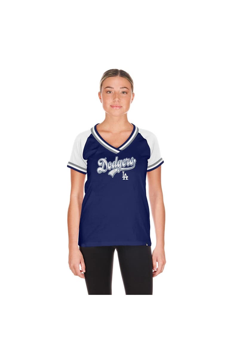 New Era Women's New Era Royal Los Angeles Dodgers Gameday Raglan V-Neck T-Shirt, Alternate, color, 