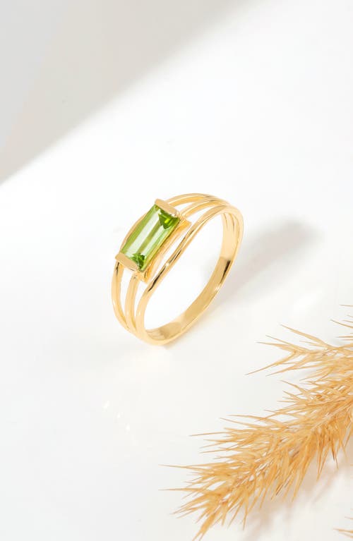 Ys Gems Semiprecious Stone Ring In Green