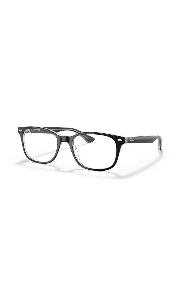 56mm Square optical glasses, Main, color, Black