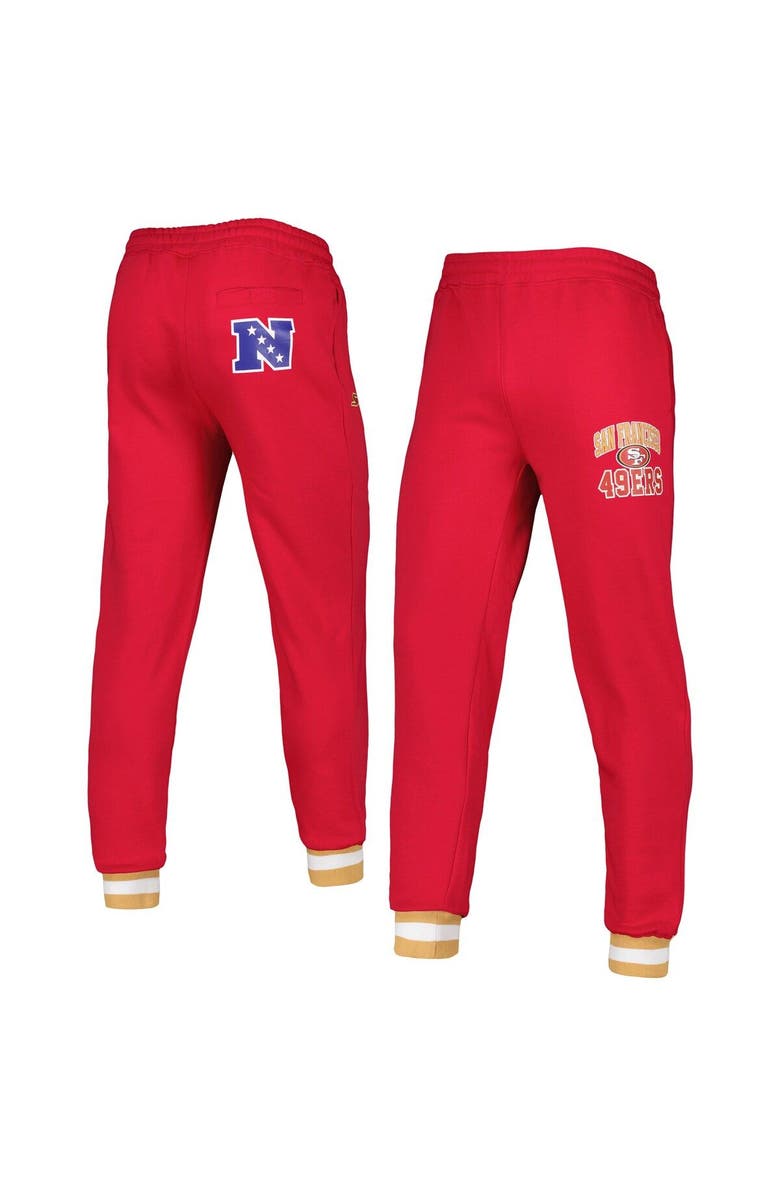 STARTER Men's Starter Scarlet San Francisco 49ers Blitz Fleece Jogger Pants, Alternate, color,