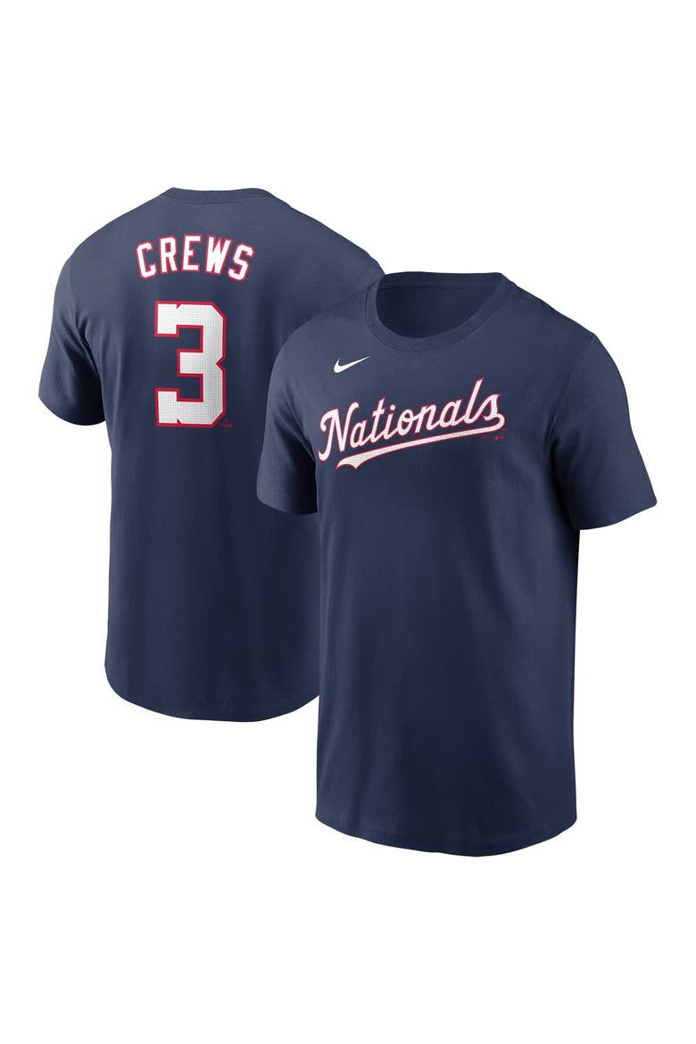 Men's Nike Dylan Crews Navy Washington Nationals Fuse Name & Number T-Shirt, Alternate, color, Navy