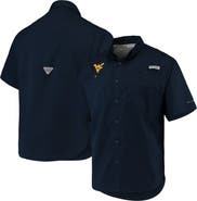 Columbia Men's Columbia Navy West Virginia Mountaineers PFG Tamiami Omni-Shade Button-Down Shirt